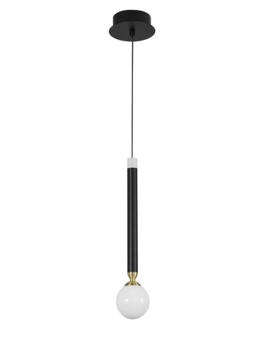 Luces Exclusivas UNION Pendant LED 5W 250lm 3000K black/brass/opal LE41810