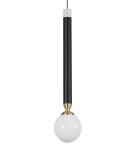 LED pendant lamps - Luces Exclusivas UNION Pendant LED 5W 250lm 3000K black/brass/opal LE41810 - product 2