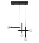 Designer pendant lamps - Luces Exclusivas UNION Pendant LED 20W 1000lm 3000K black/brass/opal LE41811 - product 1