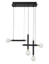 Luces Exclusivas UNION Pendant LED 20W 1000lm 3000K black/brass/opal LE41811