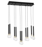 LED pendant lamps - Luces Exclusivas UNION LED Pendant 50W 2400lm 3000K black/brass/opal LE41812 - product 1