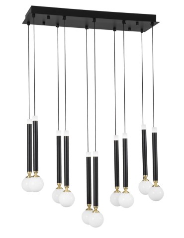 Luces Exclusivas UNION Wisząca LED 50W 2400lm 3000K czarny/mosiądz/opal LE41812