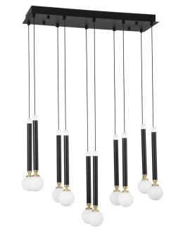 Luces Exclusivas UNION LED Pendant 50W 2400lm 3000K black/brass/opal LE41812