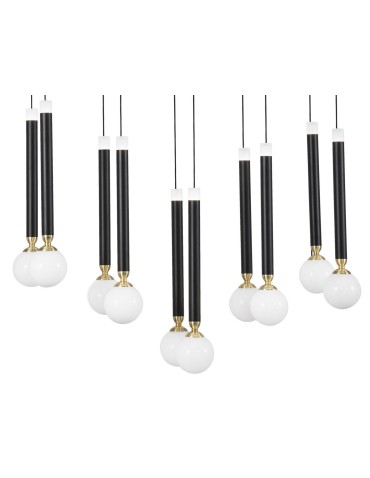 Luces Exclusivas UNION LED Pendant 50W 2400lm 3000K black/brass/opal LE41812 - product 2