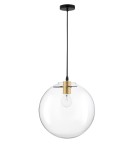 Glass pendant lamps - Luces Exclusivas UPATA Pendant 1xE27 LED transparent/black/gold LE41813 - product 1