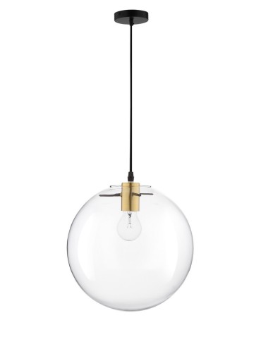 Luces Exclusivas UPATA Pendant 1xE27 LED transparent/black/gold LE41813