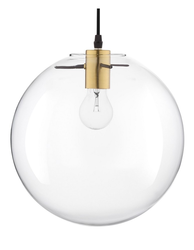 Glass pendant lamps - Luces Exclusivas UPATA Pendant 1xE27 LED transparent/black/gold LE41813 - product kolory-swiatla.pl 2