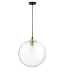 Glass pendant lamps - Luces Exclusivas UPATA Pendant 1xE27 LED transparent/black/gold LE41814 - product 1