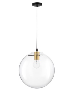 Luces Exclusivas UPATA Pendant 1xE27 LED transparent/black/gold LE41814