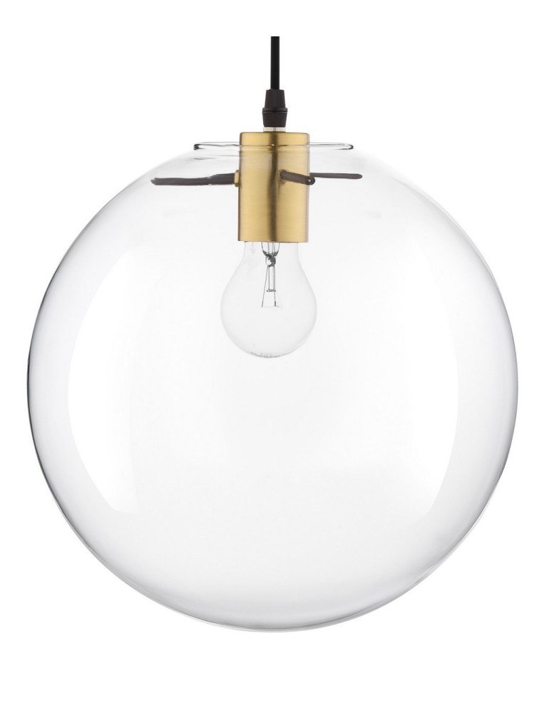 Glass pendant lamps - Luces Exclusivas UPATA Pendant 1xE27 LED transparent/black/gold LE41814 - product kolory-swiatla.pl 2