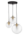Luces Exclusivas UPATA Pendant 3xE27 LED transparent/black/gold LE41815