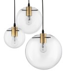 Pendant lamps - Luces Exclusivas UPATA Pendant 3xE27 LED transparent/black/gold LE41815 - product 2