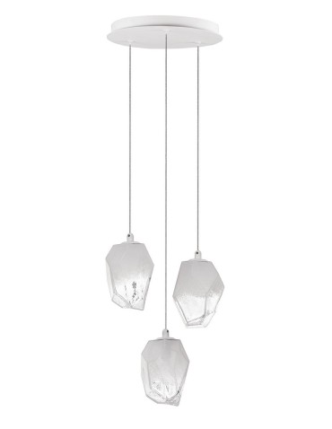Luces Exclusivas VIGIA Pendant 3xG9 LED transparent/white LE41822