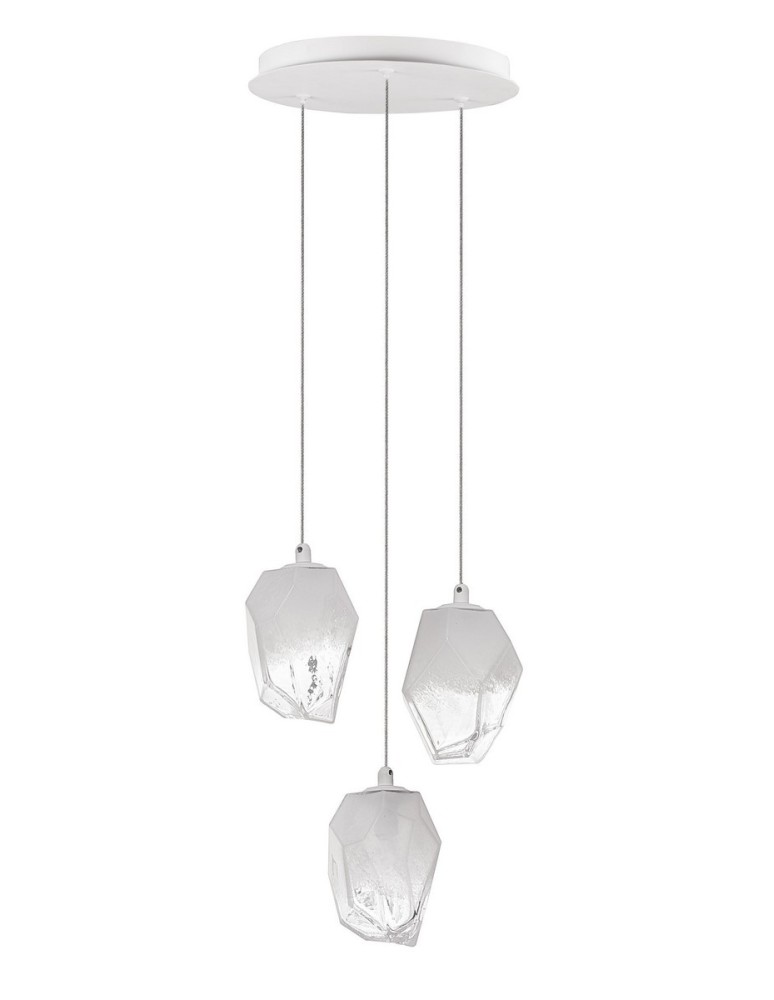 Pendant lamps - Luces Exclusivas VIGIA Pendant 3xG9 LED transparent/white LE41822 - product kolory-swiatla.pl 1