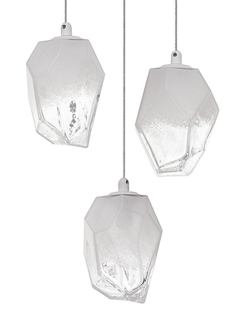 Pendant lamps - Luces Exclusivas VIGIA Pendant 3xG9 LED transparent/white LE41822 - product kolory-swiatla.pl 2