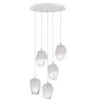 Pendant lamps - Luces Exclusivas VIGIA Pendant 5xG9 LED transparent/white LE41823 - product 1