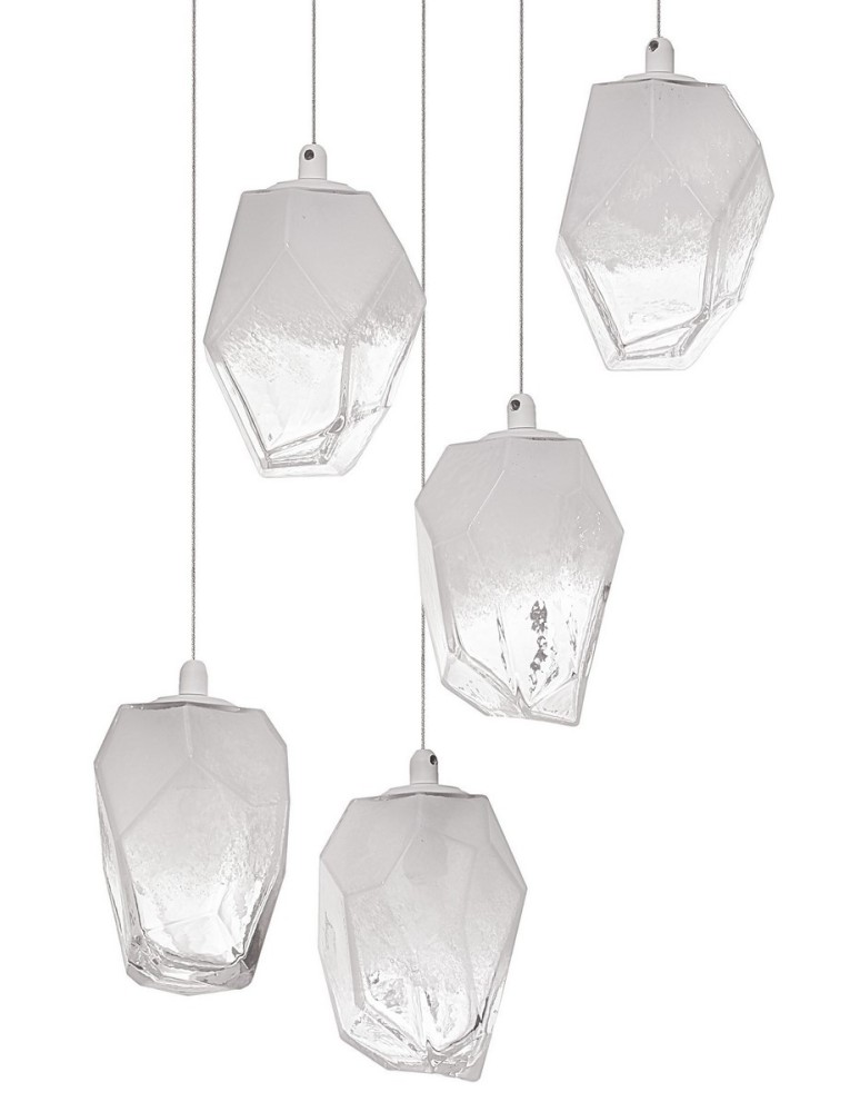 Pendant lamps - Luces Exclusivas VIGIA Pendant 5xG9 LED transparent/white LE41823 - product kolory-swiatla.pl 2