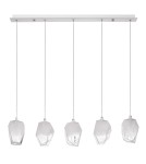Pendant lamps on a strip - Luces Exclusivas VIGIA Pendant 5xG9 LED transparent/white LE41824 - product 1