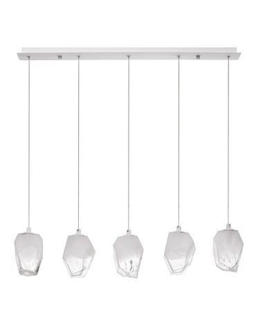 Luces Exclusivas VIGIA Pendant 5xG9 LED transparent/white LE41824