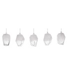 Pendant lamps on a strip - Luces Exclusivas VIGIA Pendant 5xG9 LED transparent/white LE41824 - product 2