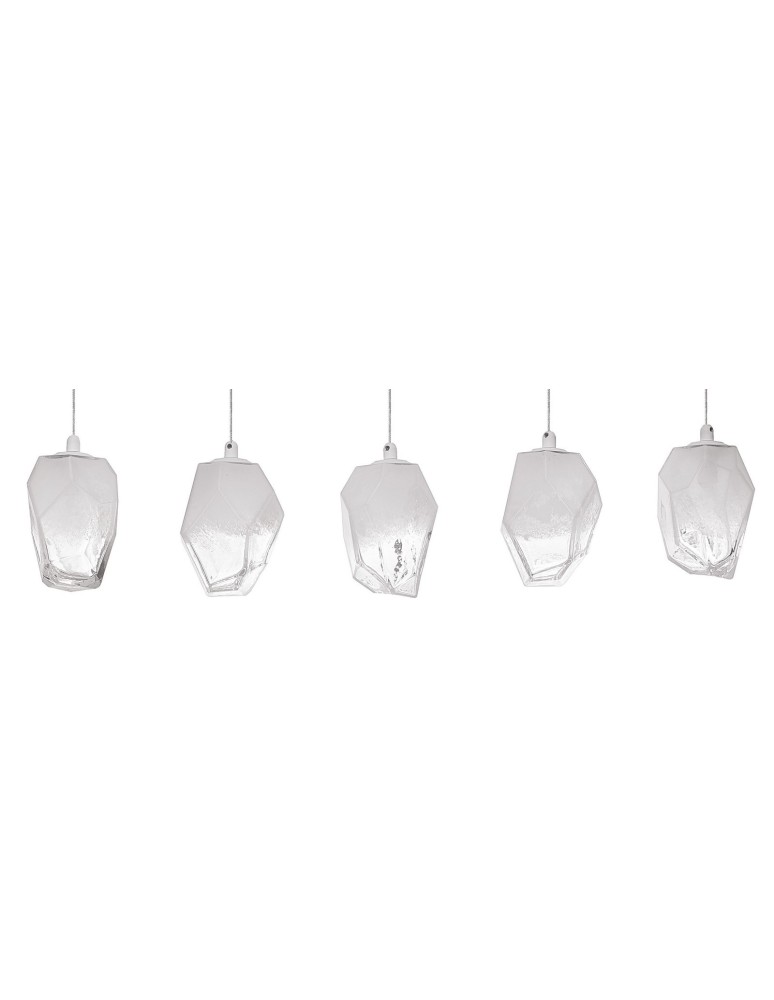 Pendant lamps on a strip - Luces Exclusivas VIGIA Pendant 5xG9 LED transparent/white LE41824 - product kolory-swiatla.pl 2