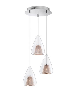 Luces Exclusivas YUMBO Wisząca 3xG9 LED miedziany LE41839