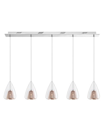 Luces Exclusivas YUMBO Pendant 5xG9 LED copper LE41840