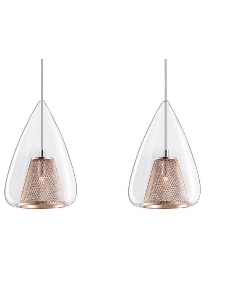Pendant lamps on a strip - Luces Exclusivas YUMBO Pendant 5xG9 LED copper LE41840 - product kolory-swiatla.pl 2
