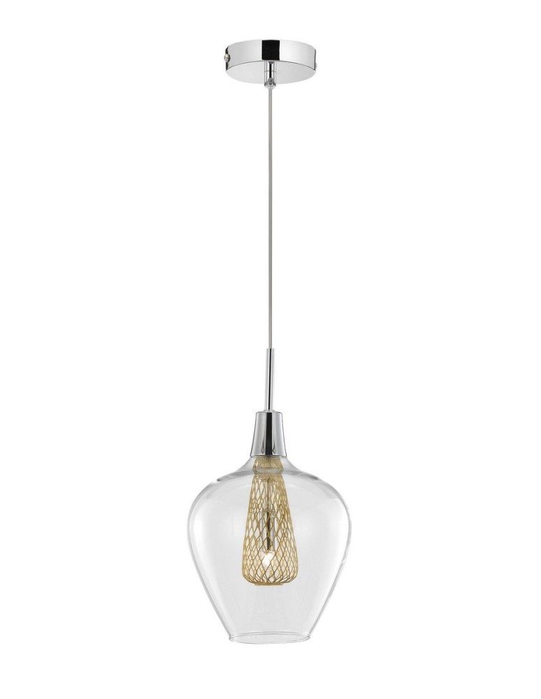 Pendant lamps - Luces Exclusivas ZARZA Pendant 1xG9 LED Gold LE41844 - product kolory-swiatla.pl 1