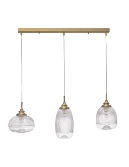 Luces Exclusivas AHIGAL Wisząca 3xE14 LED satynowe złoto LE41847