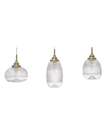 Luces Exclusivas AHIGAL Wisząca 3xE14 LED satynowe złoto LE41847 - produkt 2