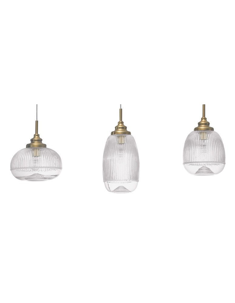 Pendant lamps on a strip - Luces Exclusivas AHIGAL Pendant 3xE14 LED satin gold LE41847 - product kolory-swiatla.pl 2