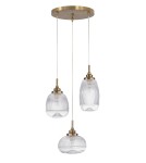 Pendant lamps - Luces Exclusivas AHIGAL Pendant 3xE14 LED satin gold LE41853 - product 1