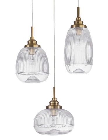 Luces Exclusivas AHIGAL Wisząca 3xE14 LED satynowe złoto LE41853 - produkt 2