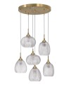 Luces Exclusivas ALCALA Pendant 6xE27 LED satin gold LE41855