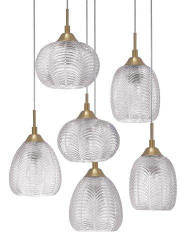 Luces Exclusivas ALCALA Wisząca 6xE27 LED satynowe złoto LE41855 - produkt 2