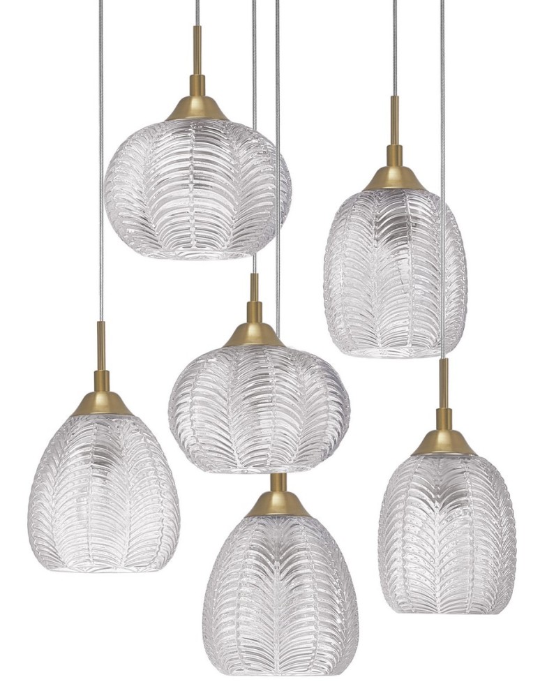 Pendant lamps - Luces Exclusivas ALCALA Pendant 6xE27 LED satin gold LE41855 - product kolory-swiatla.pl 2