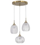 Pendant lamps - Luces Exclusivas ALCALA Pendant 3xE27 LED satin gold LE41857 - product 1