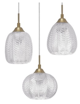 Luces Exclusivas ALCALA Pendant 3xE27 LED satin gold LE41857 - product 2
