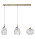 Pendant lamps on a strip - Luces Exclusivas ALCALA Pendant 3xE27 LED satin gold LE41858 - product 1
