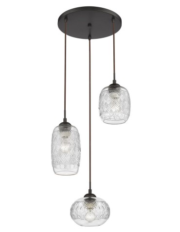 Luces Exclusivas ARAURE Wisząca 3xE14 LED transparentny LE41867