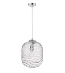 Pendant lamps - Luces Exclusivas ARENAS Pendant 1xE27 LED chrome/transparent LE41872 - product 1