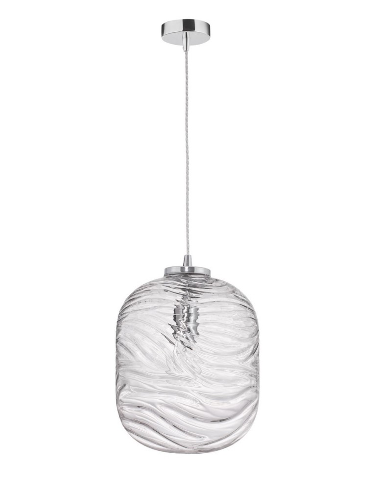 Pendant lamps - Luces Exclusivas ARENAS Pendant 1xE27 LED chrome/transparent LE41872 - product kolory-swiatla.pl 1