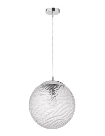 Luces Exclusivas ARENAS Pendant 1xE27 LED chrome/transparent LE41874