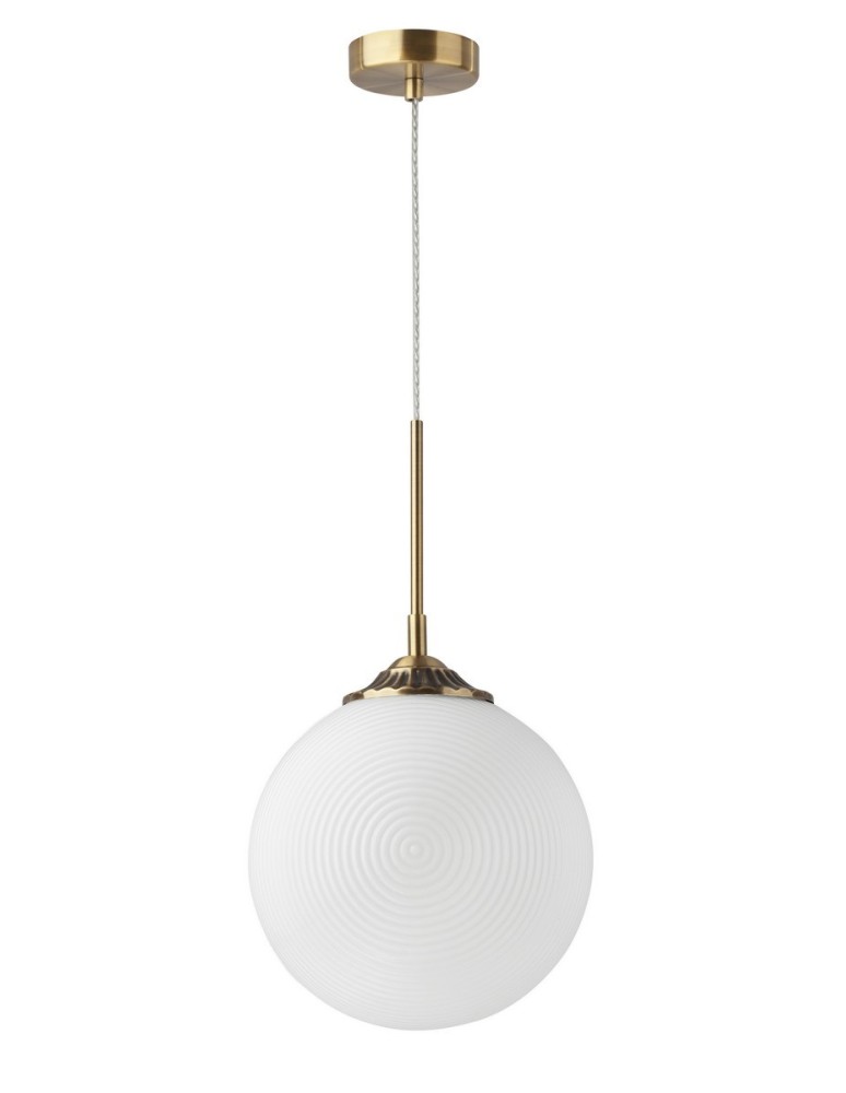 Pendant lamps - Luces Exclusivas ARJONA Pendant 1xE27 LED white/brass LE41876 - product kolory-swiatla.pl 1