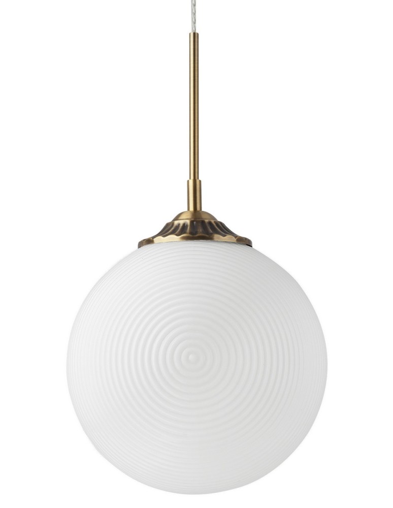 Pendant lamps - Luces Exclusivas ARJONA Pendant 1xE27 LED white/brass LE41876 - product kolory-swiatla.pl 2