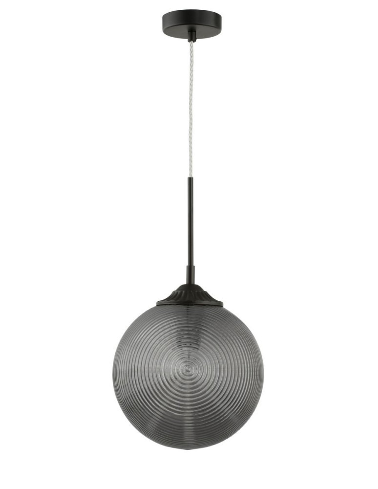 Pendant lamps - Luces Exclusivas ARJONA Pendant 1xE27 LED smoke grey/black LE41877 - product kolory-swiatla.pl 1