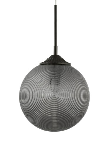 Luces Exclusivas ARJONA Pendant 1xE27 LED smoke grey/black LE41877 - product 2