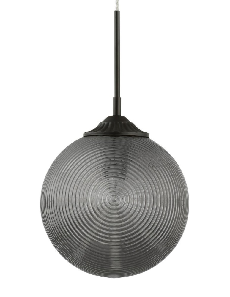 Pendant lamps - Luces Exclusivas ARJONA Pendant 1xE27 LED smoke grey/black LE41877 - product kolory-swiatla.pl 2