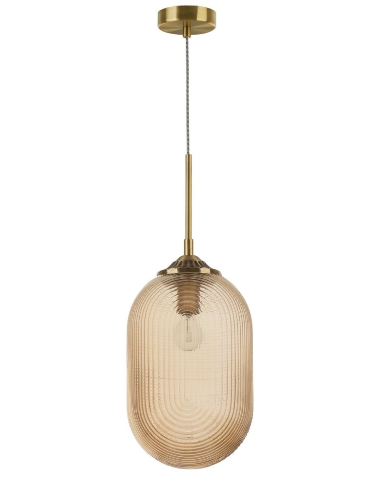Pendant lamps - Luces Exclusivas ARJONA Pendant 1xE27 LED champagne/brass LE41879 - product kolory-swiatla.pl 1